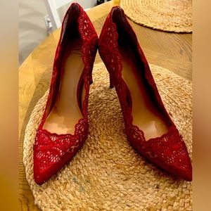 INC Red Bling Heels size 10 Gorgeous